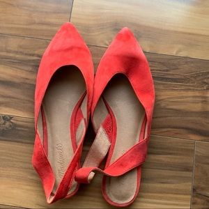 Madewell pointy toe sling back mule 9